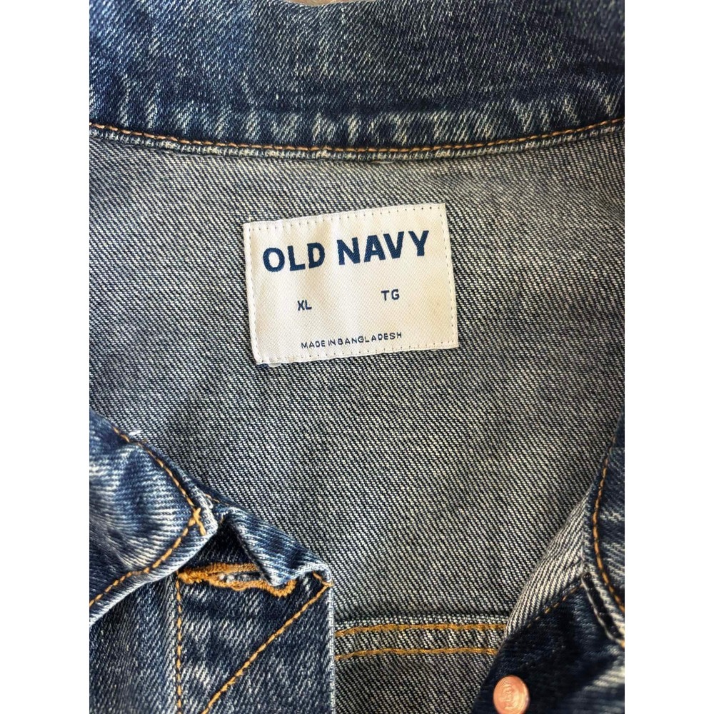 Old Navy Womens XL Medium Wash Denim Jean Jacket - Picture 2 of 5